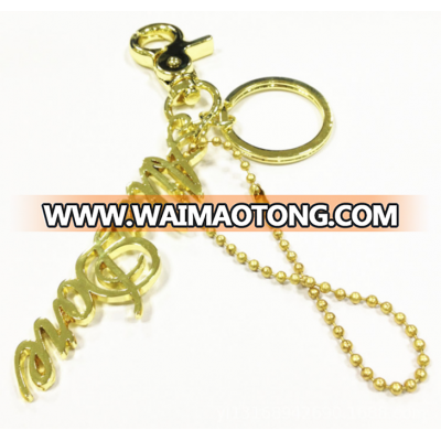 Stainless Steel Gold Custom Name No Minimum Custom Keychains